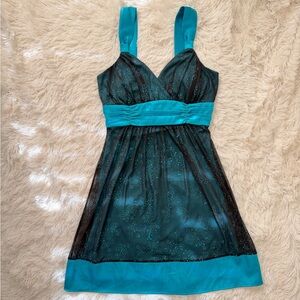 Taboo DEB Satin Glitter Sparkley Y2K Dress